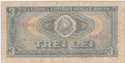 ROMANIA RSR 3 lei 1966 Uzata foto