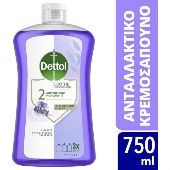 DETTOL Sapun lichid antibacterian pentru m&acirc;ini, rezervă, lavandă, 750 ml