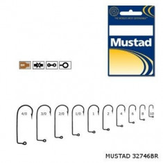 Carlig Bronz, pentru twister 100 buc/ plic (M.32756.) Mustad (Marime Carlige: Nr. 3/0)