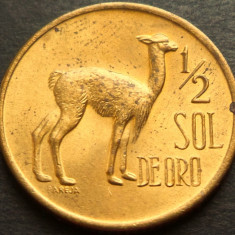 Moneda exotica 1/2 SOL DE ORO - PERU, anul 1974 *cod 2993 = UNC