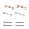 Set 4 Adaptori prindere curea de 20 mm Kwmobile pentru Xiaomi Redmi Watch 4 / Band 8 Pro, Argintiu/Auriu, Otel, KWM000025AY002C