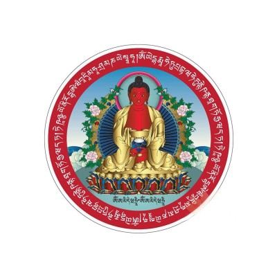 Abtibild sticker cu Amitabha Buddha &amp;amp;#8211; mic foto