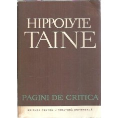 Pagini de critica - Hippolyte Taine