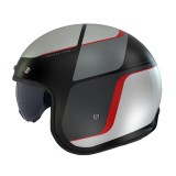 Cumpara ieftin Casca open face motociclete MT Le Mans 2 S SV Luther B15 rosu/gri mat (ochelari soare integrati) - omologare noua ECE 22.06 - Rosu/gri mat, L (59/60cm