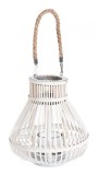 Cumpara ieftin Set 2 felinare bambus alb Belem 25x25 cm