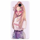 Husa silicon pentru Huawei Enjoy 7 Plus, Girl Look