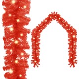 Cumpara ieftin Ghirlanda de Craciun cu lumini LED, rosu, 10 m