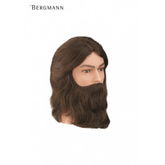 Manechin profesional Bergmann 100 % par natural UMAN Amigo cu barba 20 cm cod.094004