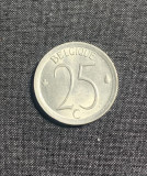 Moneda 25 centimes 1971 Belgia