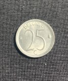 Moneda 25 centimes 1971 Belgia, Europa