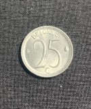 Moneda 25 centimes 1971 Belgia