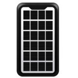 Panou solar portabil, FOXMAG24, putere 3W, dimensiuni reduse, waterproof, cu cablu USB incarcatre smatphone, negru
