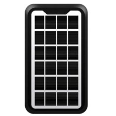 Panou solar portabil, FOXMAG24, putere 3W, dimensiuni reduse, waterproof, cu cablu USB incarcatre smatphone, negru