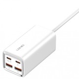 Incarcator Statie Ldnio A4610, 65W, 5A, 2 x USB-A - 2 x USB-C, Alb, Universal