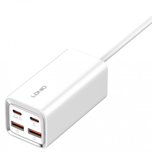 Incarcator Statie Ldnio A4610, 65W, 5A, 2 x USB-A - 2 x USB-C, Alb