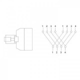 Adaptor telefonic 6P4C RJ11 tata la 2 mama