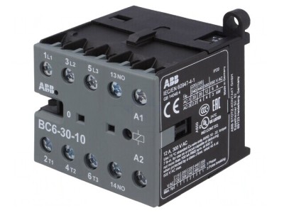 Contactor 3P 12VDC 6A NO x3 Auxiliare foto