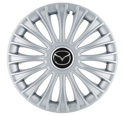 Set 4 Capace Roti Autohelix MSA&amp;reg;, potrivite jantelor de R14, pentru Mazda, model dino cromat foto