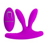 Vibrator PRETTY LOVE Magic Finger, pentru stimulare vaginală și anală, control prin telecomandă, 12 funcții de vibrație, mov