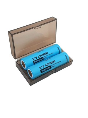 Set 2 acumulatori ICR 18650, plat, Li-Ion, 2600 mAh, 3.7V Pkcell foto