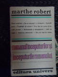 Romanul Inceputurilor Si Inceputurile Romanului - Marthe Robert ,548588