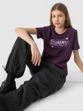 Tricou cu imprimeu pentru fete - mov &icirc;nchis, 4F Sportswear