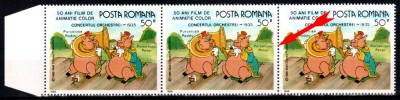 Romania 1986, LP 1153 a, Walt Disney II, Eroarea Purcelusu (fara &amp;quot;l&amp;quot;), MNH! foto