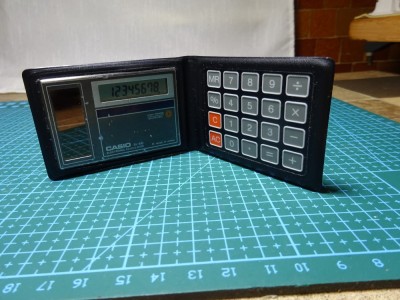 Calculator de birou vintage Casio Sl-8 Folding Solar Calculator / Japan foto
