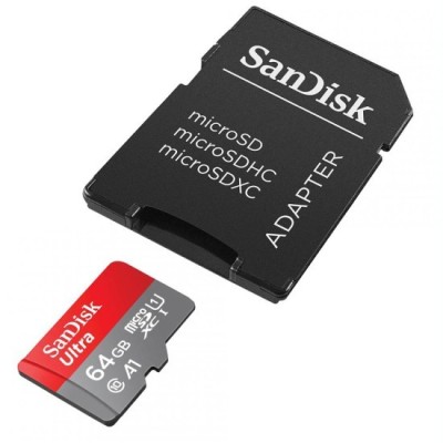Card de Memorie, 64GB, MicroSDXC - SanDisk (SDSQUAB-064G-GN6MA) - Red foto