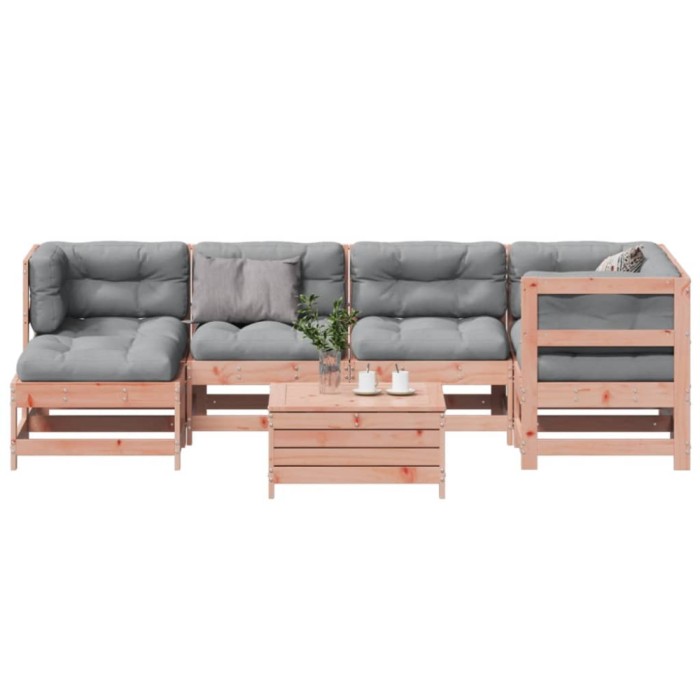vidaXL Set mobilier de grădină cu perne, 7 piese, lemn masiv douglas 3250914