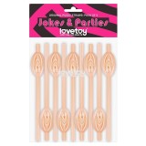 Set 9 Paie Baut Lovetoy Natur Plastic 20cm Forma Pussy