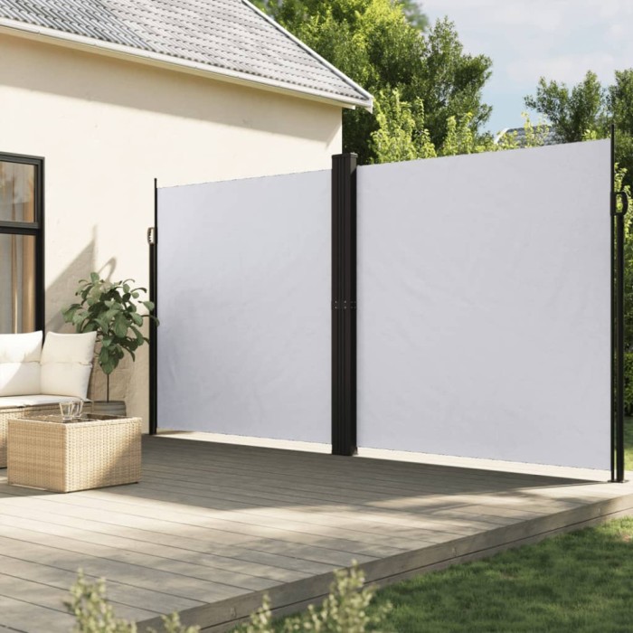 Copertină laterală retractabilă, alb, 200x600 cm