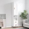 VidaXL Dulap &icirc;nalt, alb, 34,5x34x180 cm, lemn prelucrat 3200233