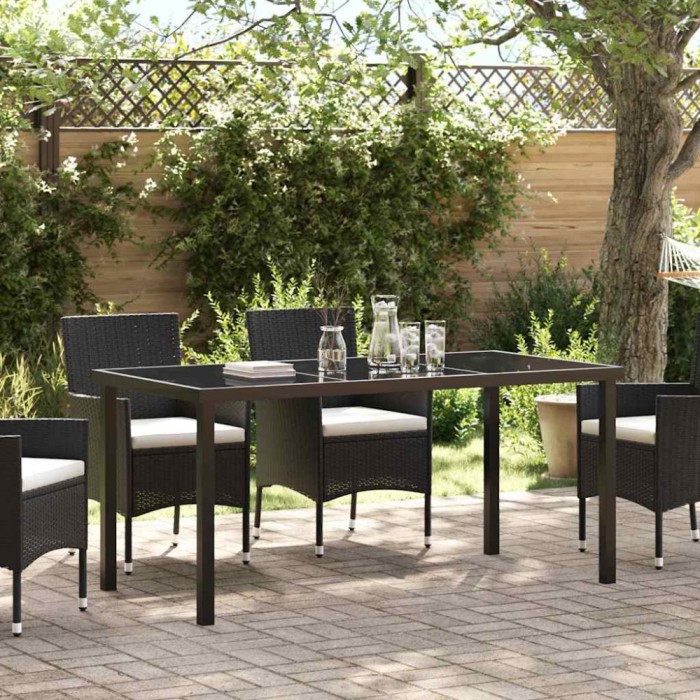 vidaXL Masă de Grădină Negru 160 x 80 x 73 cm Lemn masiv de tec 42010314