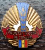 INSIGNA ROMANIA - FRUNTAS IN COOP. DE CONSUM, Romania de la 1950