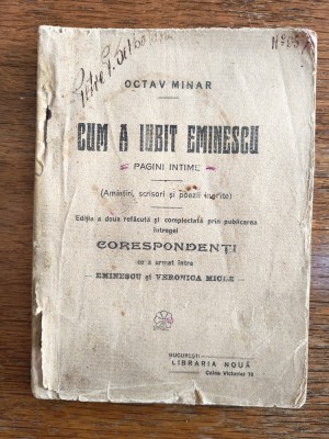 Cum a iubit Eminescu - Octav Minar / R4P3S foto