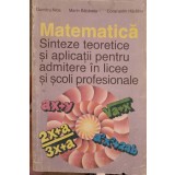MATEMATICA. SINTEZE TEORETICE SI APLICATII PENTRU ADMITERE IN LICEE SI SCOLI PROFESIONALE-DUMITRU NICA, MAR-321888