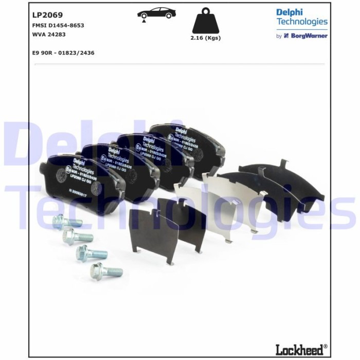 DELPHI LP2069 set placute frana,frana disc