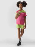 Tricou unicolor pentru fete - roz, 4F Sportswear