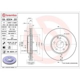 Set disc frana Mercedes Clasa C (W203) 05.00-12.07, Clasa C Coupe (Cl203) 03.01-06.11, Clasa C T-Model (S203) 03.01-08.07, Clasa CLC (Cl203) 05.08-06, BREMBO