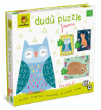 Puzzle educativ - Dudu Puzzle Frame: Animale din padure | Ludattica