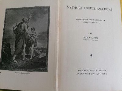 H. A. Guerber - Myths of Greece and Rome (Miturile Greciei si Romei Antice) 1893 foto