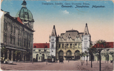 Timisoara Iosefini Gara Domnita Elena Temesvar Palyaudvar ND(1917) foto