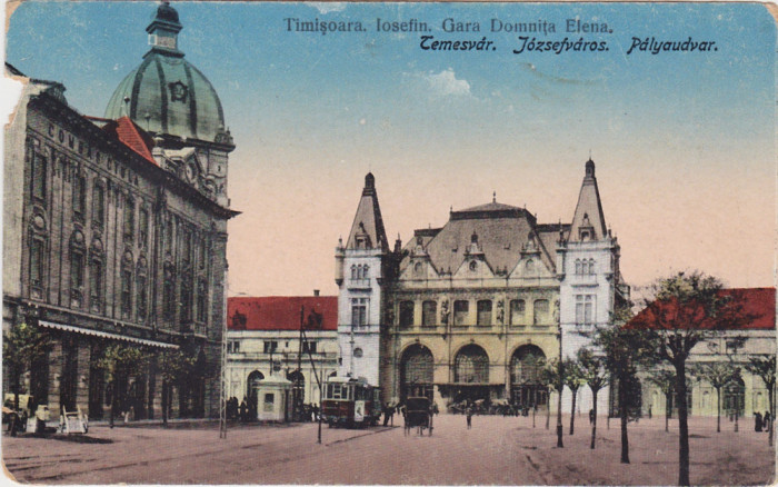 Timisoara Iosefini Gara Domnita Elena Temesvar Palyaudvar ND(1917)