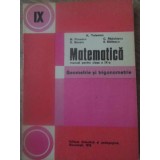 MATEMATICA, MANUAL PENTRU CLASA A IX-A. GEOMETRIE SI TRIGONOMETRIE-K. TELEMAN, M. FLORESCU, D. MORARU, C. R-306871