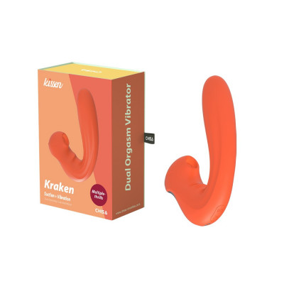 Vibrator 2-in-1 Kissen Kraken, Portocaliu foto