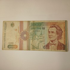Di.150. Bancnota 1000 lei 1991 circulata uzata