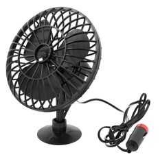 Ventilator auto, lungime cablu: 1,6m, ventuze prindere, 14 cm, negru