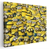 Tablou afis Minionii desene animate 2235 Tablou canvas pe panza CU RAMA 80x120 cm