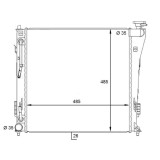 Radiator racire Hyundai I40 (Vf), 10.2011-, Motorizare 1, 7 Crdi 85/100kw Diesel, tip climatizare Cu/fara AC, cutie automata, dimensiune 487x468x26mm, SRLine